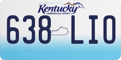 KY license plate 638LIO