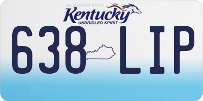 KY license plate 638LIP