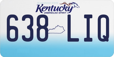 KY license plate 638LIQ