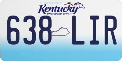 KY license plate 638LIR