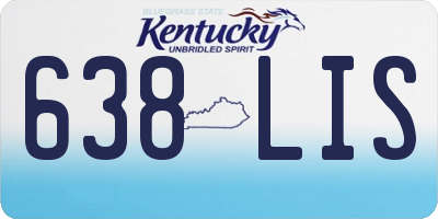KY license plate 638LIS