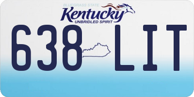 KY license plate 638LIT