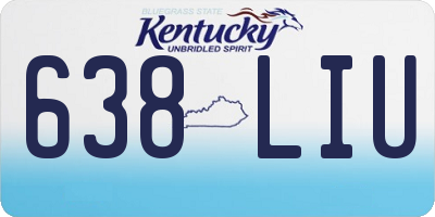 KY license plate 638LIU