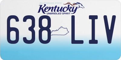 KY license plate 638LIV