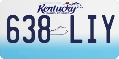 KY license plate 638LIY