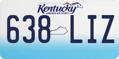 KY license plate 638LIZ