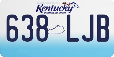 KY license plate 638LJB