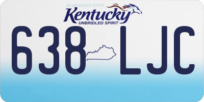 KY license plate 638LJC