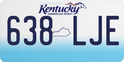 KY license plate 638LJE