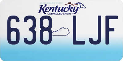 KY license plate 638LJF