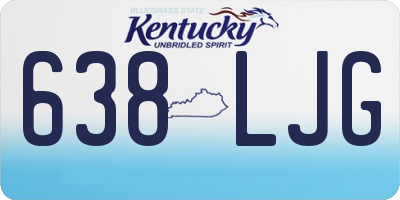 KY license plate 638LJG
