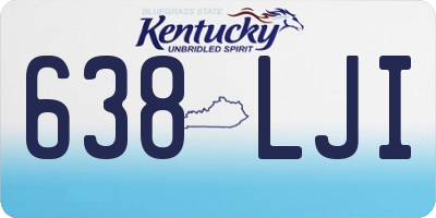 KY license plate 638LJI