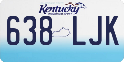 KY license plate 638LJK