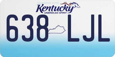 KY license plate 638LJL