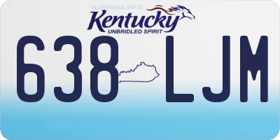 KY license plate 638LJM