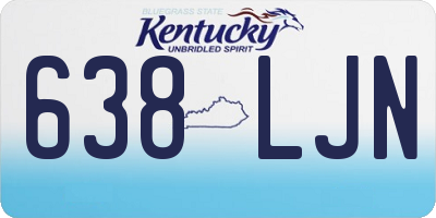 KY license plate 638LJN