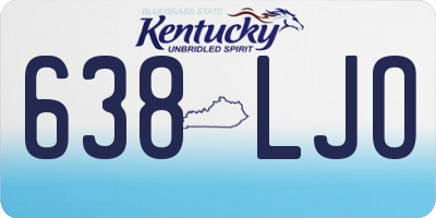 KY license plate 638LJO