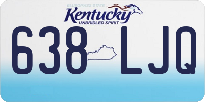 KY license plate 638LJQ