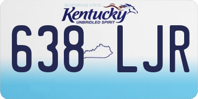 KY license plate 638LJR