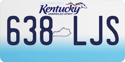 KY license plate 638LJS