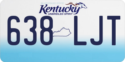 KY license plate 638LJT