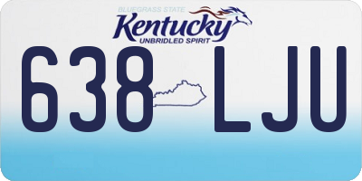 KY license plate 638LJU