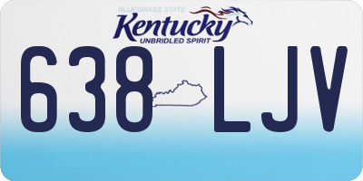 KY license plate 638LJV