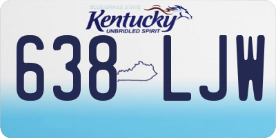 KY license plate 638LJW