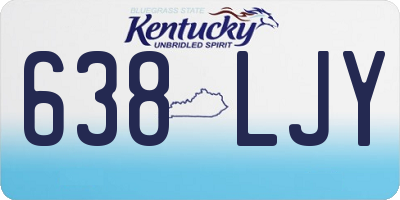 KY license plate 638LJY