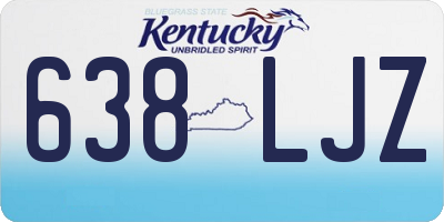 KY license plate 638LJZ