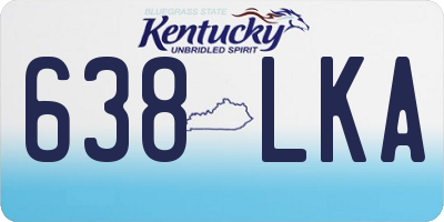 KY license plate 638LKA