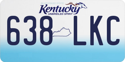 KY license plate 638LKC