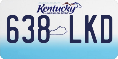 KY license plate 638LKD