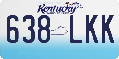 KY license plate 638LKK