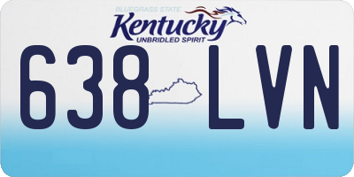 KY license plate 638LVN