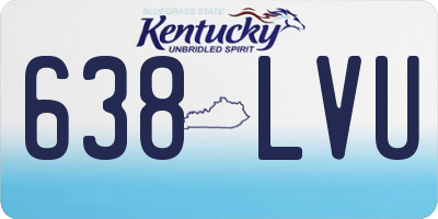 KY license plate 638LVU