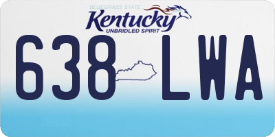 KY license plate 638LWA