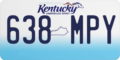 KY license plate 638MPY