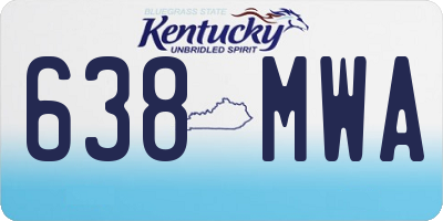 KY license plate 638MWA