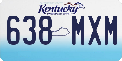 KY license plate 638MXM
