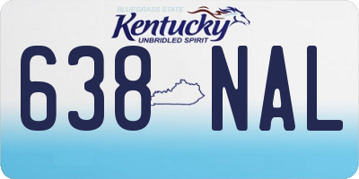 KY license plate 638NAL