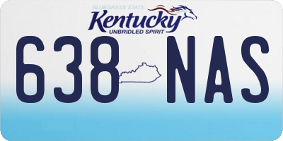 KY license plate 638NAS