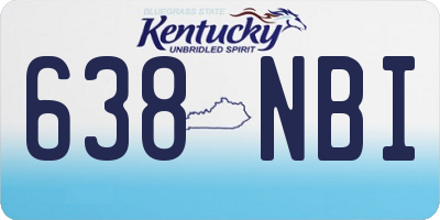 KY license plate 638NBI