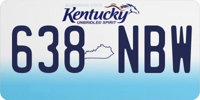KY license plate 638NBW