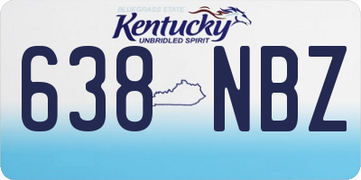 KY license plate 638NBZ
