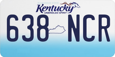 KY license plate 638NCR