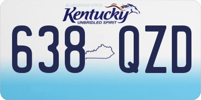 KY license plate 638QZD