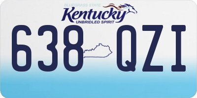 KY license plate 638QZI