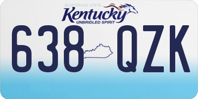 KY license plate 638QZK
