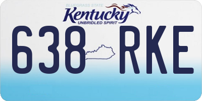KY license plate 638RKE